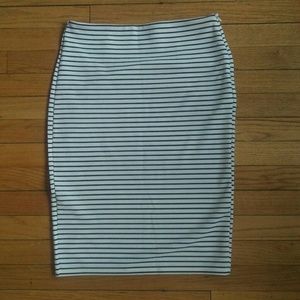 Striped Forever 21 pencil skirt